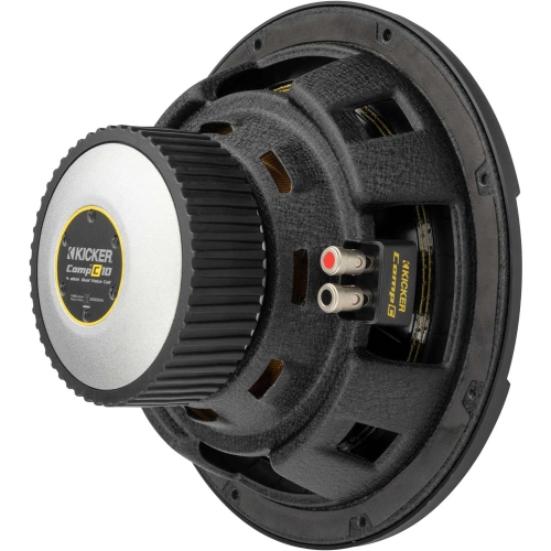 Kicker 50CWCD104 – haut-parleur d’extrêmes graves 4 Ohm série CompC de 10 po