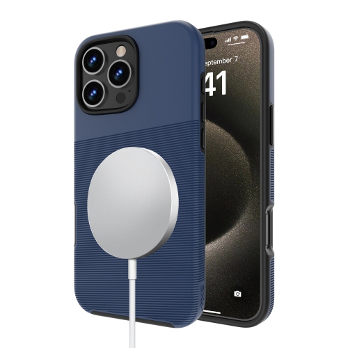 AXS BY AXESSORIZE  Axs Protech Plus Magsafe Compatible Sleek Dual-Layered Anti-Shock Case for Apple Apple Iphone 16 Pro Max |Astral In Blue