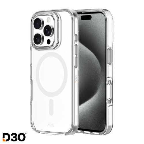 AXS Crystal Shield D3O® Case made with recycled materials MagSafe Compatible for Apple iPhone 16 Pro | Clear