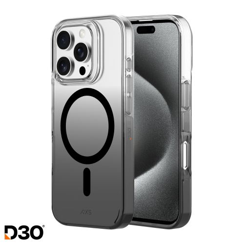 AXS Crystal Shield D3O® Case made with recycled materials MagSafe Compatible for Apple iPhone 16 Pro | Smoke Gradient