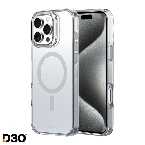 AXS BY AXESSORIZE  Axs Crystal Shield D3O® Case Made With Recycled Materials Magsafe Compatible for Apple Iphone 16 Pro Max | Mist Gradient In Grey