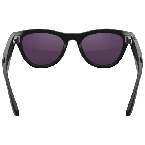 Ray-Ban | Meta Skyler Glasses with AI, Photo, Video, Audio & Messaging - Shiny Black/Clear to Amethyst Transitions