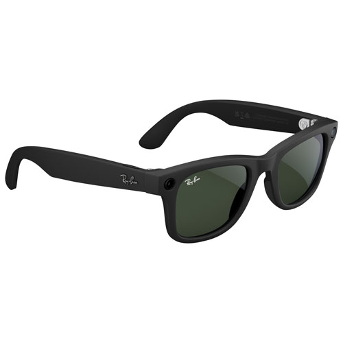 Lunettes Wayfarer de Ray-Ban | Meta avec IA, photo, vidéo, audio et messagerie - Noir mat/Transitions transparents à vert graphite