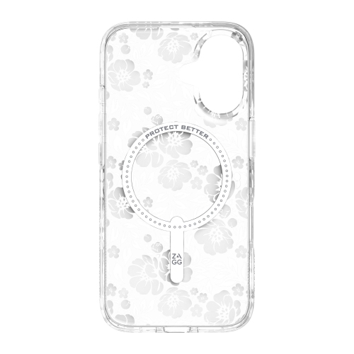 Étui rigide ajusté Milan Snap de ZAGG pour iPhone 16 - translucide-blanc