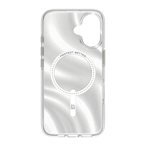 ZAGG Milan Snap iPhone 16 Fitted Hard Shell Case - Translucent/Silver