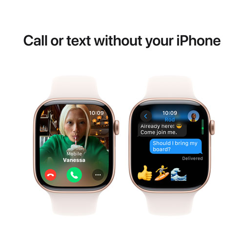 Apple Watch Series 10 46mm Rose Gold Aluminum Case with Light Blush Sport Band - Medium/Large