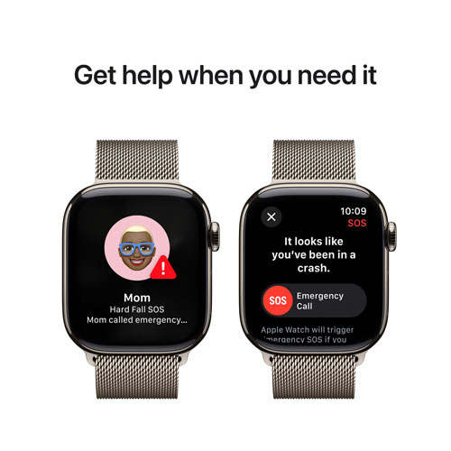 Apple Watch Series 10 42mm Natural Titanium Case with Natural Milanese Loop