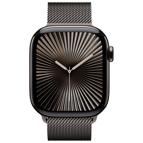 Apple Watch Series 10 42mm Slate Titanium Case with Slate Milanese Loop - Medium/Large