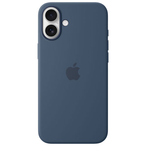 Apple Silicone Fitted Hard Shell Case with MagSafe for iPhone 16 Plus - Denim