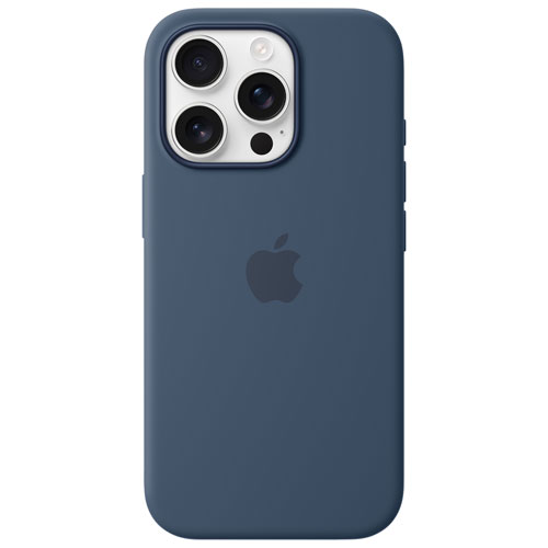 Apple Silicone Fitted Hard Shell Case with MagSafe for iPhone 16 Pro - Denim