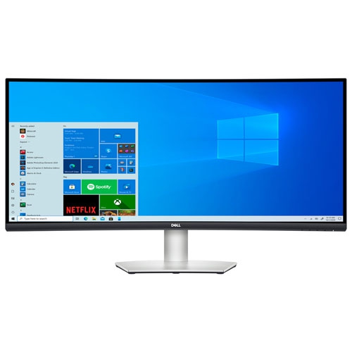 DELL  34" 1440Pwqhd 100Hz 4Ms Curved Va Ledfreesync Gaming Monitor (S3422Dw)-Platinum In Silver