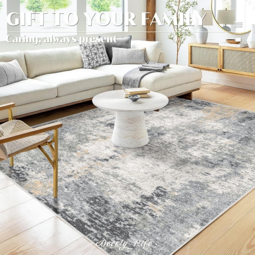 5' x 8' Large Area Rug for Living Room, Modern Abstract Area Rug, Washable Bedroom Rug with Non Slip Rubber Backing for Dining Room Nursery Home