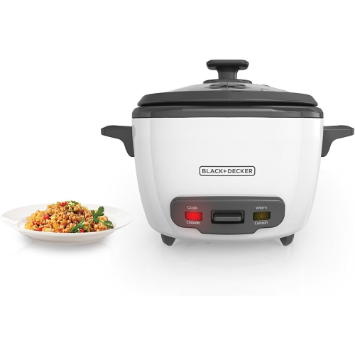 2-in-1 Rice Cooker & Food Steamer - 6-Cup Capacity, Automatic Keep Warm, Nonstick Bowl, Steaming Basket - Effortless Cooking