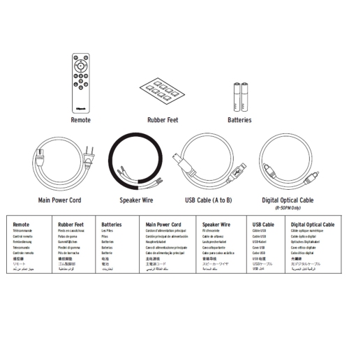 Boîte ouverte : Haut-parleurs d'étagère à deux voies de 5,25 po avec Bluetooth R-50pm Reference de Klipsch
