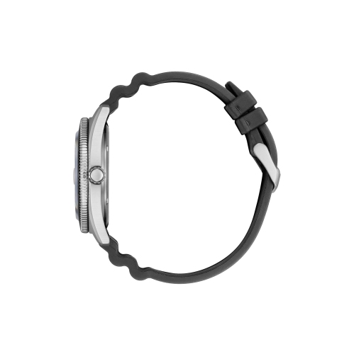 Citizen Mens Sport Casual Eco-Drive Watch 43mm Silver-Tone Stainless Steel Case Black Polyurethane Strap with Aqua Dial