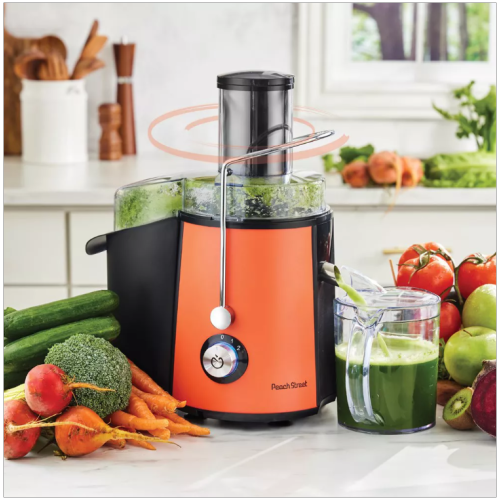 Peach Street Centrifugal Juicer 700W Juice Extractor Juicing Machine, 700Watts Stainless Steel - Peach