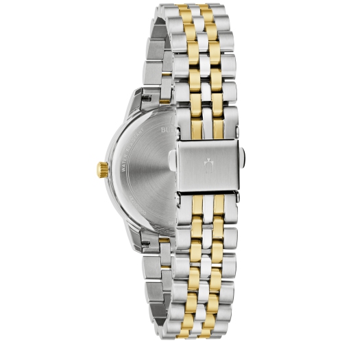 Bulova Ladies Quartz Watch 32mm Two-Tone Stainless Steel Case and Bracelet with Navy Dial