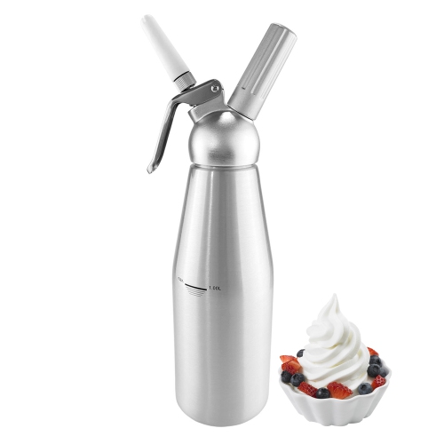 Whipped Cream Dispenser | 1L Cream Whipper | + 3 Decorating Nozzles