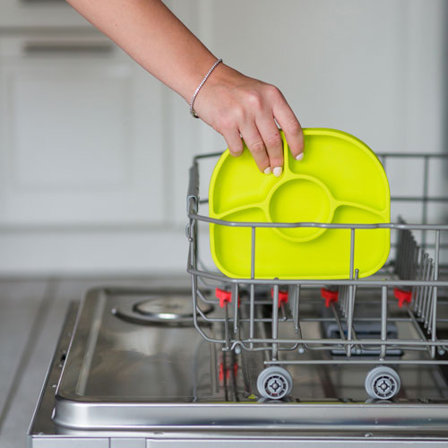 bbluv Yumi Silicone Plate and Spoon Set - Lime