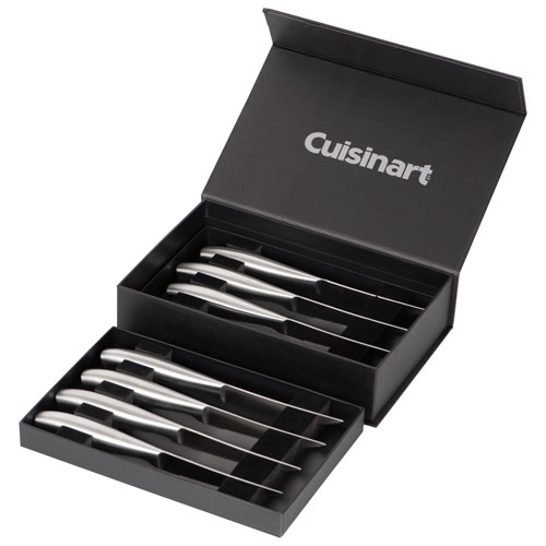 Ensemble 8 pièces avec couteaux en acier inoxydable et coffret-cadeau de Cuisinart - Noir
