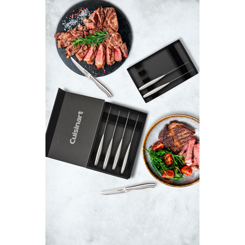 Ensemble 8 pièces avec couteaux en acier inoxydable et coffret-cadeau de Cuisinart - Noir