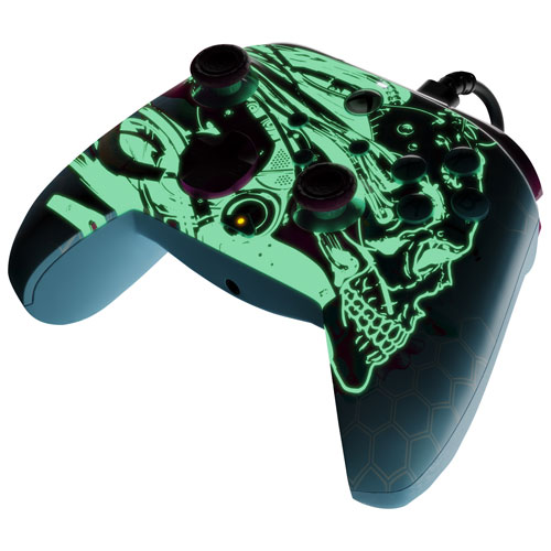 Manette avec fil REMATCH Glow de PDP pour Xbox Series X|S/Xbox One/PC - Android Dreams
