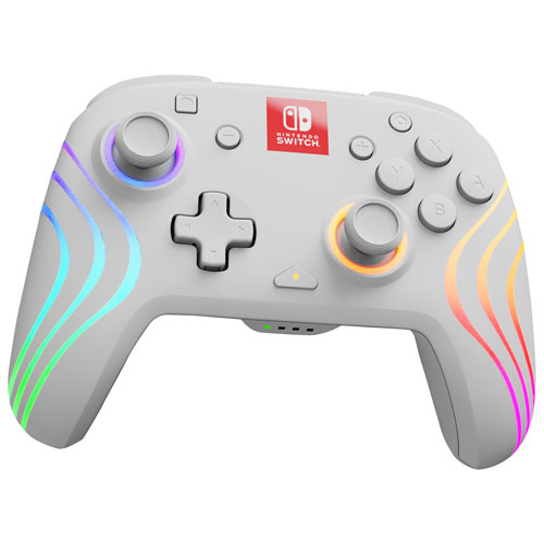 PDP Afterglow Wave RGB Wireless Controller for Switch - White
