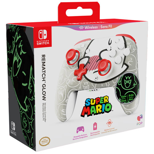 PDP REMATCH Glow Wireless Controller for Switch - Boo Hoo