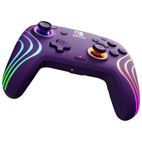 PDP Afterglow Wave RGB Wireless Controller for Switch - Purple
