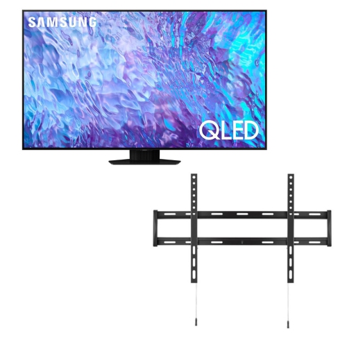 SAMSUNG 85-Inch Class QLED 4K Q80C Series Quantum HDR+, Dolby Atmos Object Tracking Sound Lite, Q-Symphony 3.0 - [QN85Q80CAFXZC] With Wall Mount