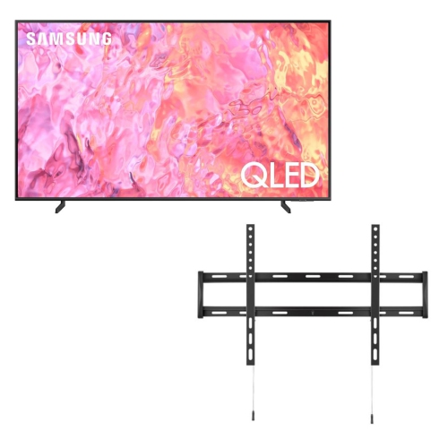 SAMSUNG  75-Inch Class Qled 4K Q60C Series Quantum HDr, Object Tracking Sound Lite, Q-Symphony, Motion Xcelerator- [Qn75Q60Cafxzc] With Wall Mount