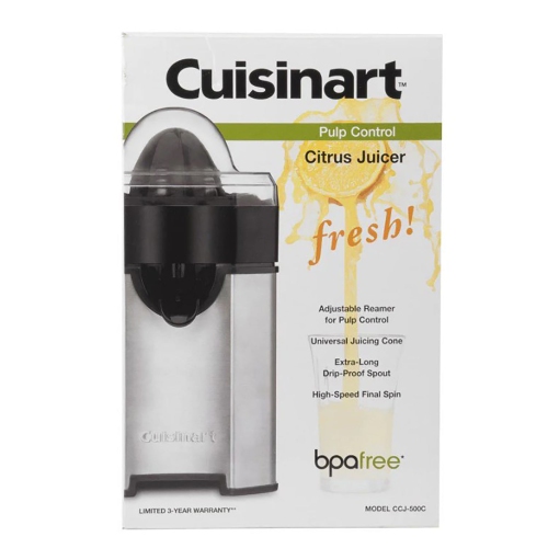 Cuisinart - Electric Citrus Juicer, Custom Pulp Control, Stainless Steel