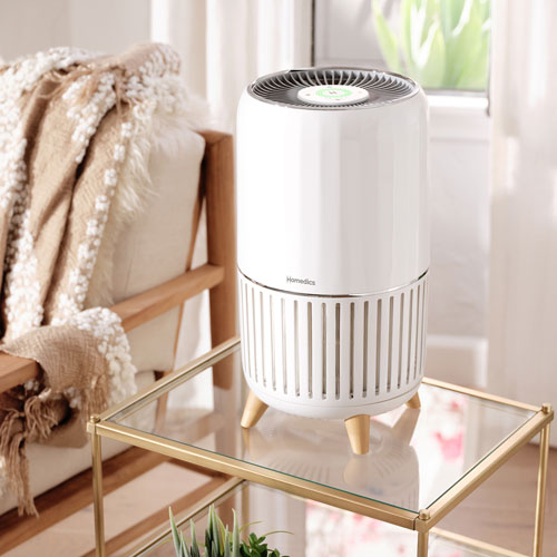 Purificateur d'air intelligent Wi-Fi 3-en-1 T200 de HoMedics avec filtre HEPA