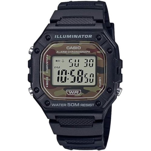 Casio W218H Series | Men’s Digital Watch | 50M WR | 1/100 Second Stopwatch | 100 SEC Chrono | LED Backlight | Countdown Timer | Daily Alarm | Hourly