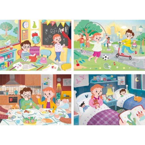 Casse-tête Clementoni Super Color 4 en 1 - Une belle journée