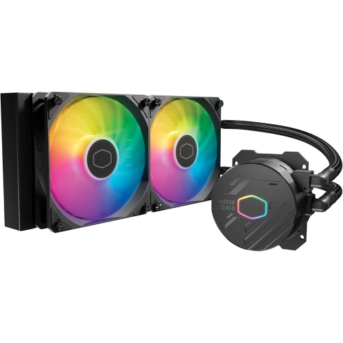 Cooler Master MasterLiquid 240L Core, Gen S Dual Chamber Pump, ARGB 240mm AIO Liquid CPU Cooler