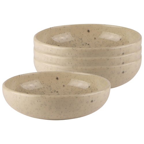 Bol individuel en grès Uno de Mesa Ceramics - 4 pièces - Naturel tacheté