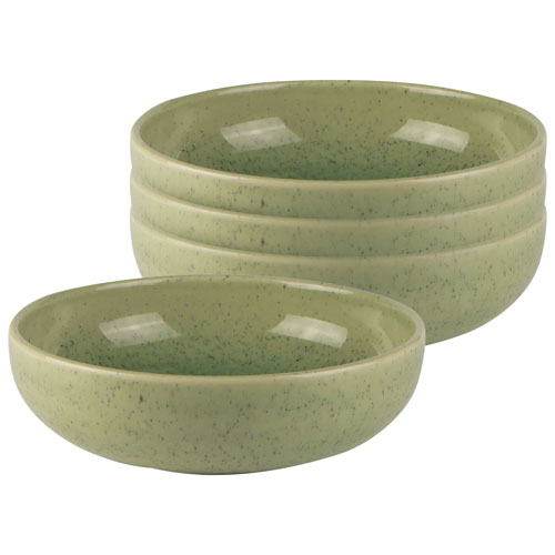 Mesa Ceramics Uno 4-Piece Stoneware Individual Bowl - Speckle Green