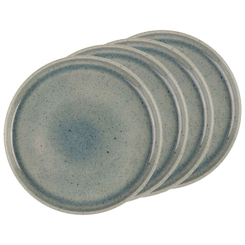 Assiette à salade en grès Uno de Mesa Ceramics - 4 pièces - Bleu tacheté