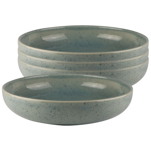 Bol à pâtes en grès Uno de Mesa Ceramics - 4 pièces - Bleu tacheté