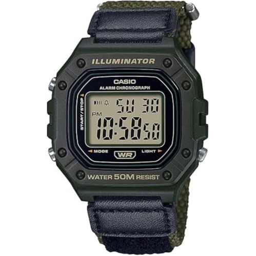 Casio W218H Series | Men’s Digital Watch | 50M WR | 1/100 Second Stopwatch | 100 SEC Chrono | LED Backlight | Countdown Timer | Daily Alarm | Hourly