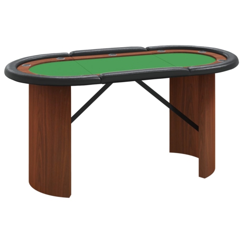 vidaXL 10-Player Poker Table Green 160x80x75 cm