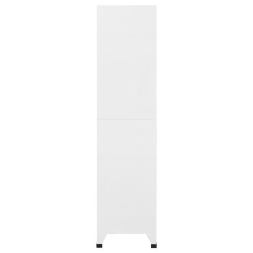vidaXL Locker Cabinet White 90x45x180 cm Steel