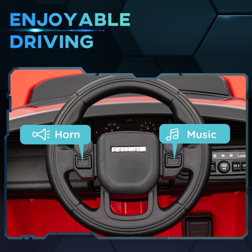 Jouet porteur sous licence Land Rover Discovery Sport de Qaba, voiture électrique pour enfants à batterie 12 V avec télécommande, démarrage