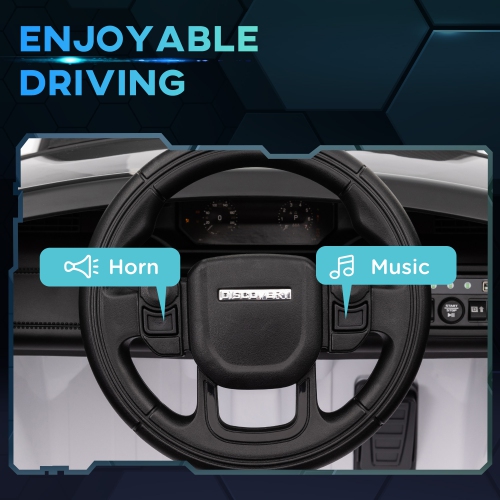 Qaba Land Rover Discovery Sport Licensed Ride on Car, 12V Battery Powered Kids Electric Car with Remote Control, Soft Start, LED Lights, Music Horn,