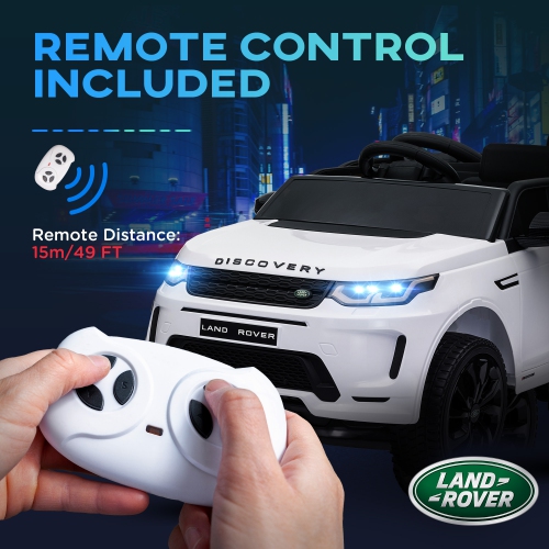 Qaba Land Rover Discovery Sport Licensed Ride on Car, 12V Battery Powered Kids Electric Car with Remote Control, Soft Start, LED Lights, Music Horn,