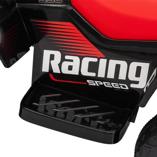 Qaba 6V Kids ATV Quad, 4 Wheeler Battery Powered Electric Ride on Car with LED Headlights, Forward Backward, for Boys and Girls, Black