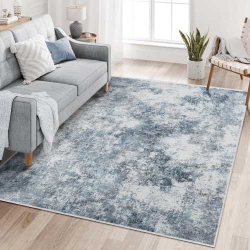 5' x 7' Washable Bedroom Rug Indoor Non-Slip, Deerly Modern Abstract Area Rug, Washable Bathroom Carpet for Front Door Entrance Kitchen Laundry Room