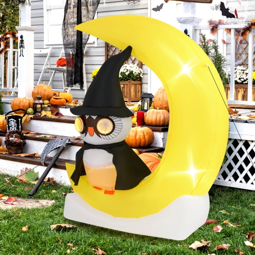 5.1 Ft Halloween Inflatables Blow up Cute Halloween Decoration with Witch Hat