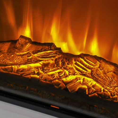 HOMCOM 27 Inches Electric Fireplace with Mantel Surround, 1400W Replaceable Fireplace Insert Heater with Remote Control, Freestanding Fireplace